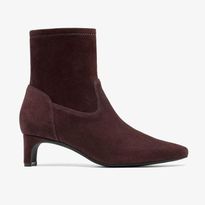 Women's Stretch Boot Dark Brown Elegant - Comfortable Boots !!!CLARKS (SKU)26322223