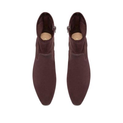 Women's Stretch Boot Dark Brown Elegant - Comfortable Boots !!!CLARKS (SKU)26322223