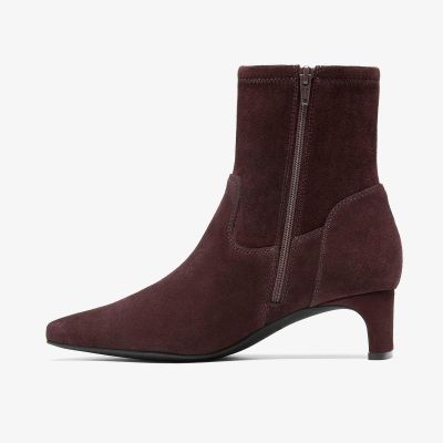 Women's Stretch Boot Dark Brown Elegant - Comfortable Boots !!!CLARKS (SKU)26322223