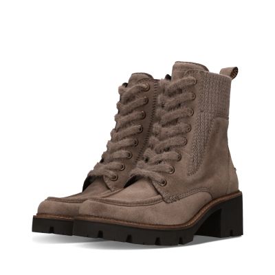 Women's gray suede heeled boot - with high quality style and comfort!SALAMANDER (SKU)AXW30,