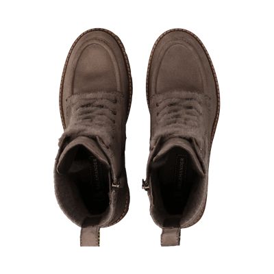 Women's gray suede heeled boot - with high quality style and comfort!SALAMANDER (SKU)AXW30,