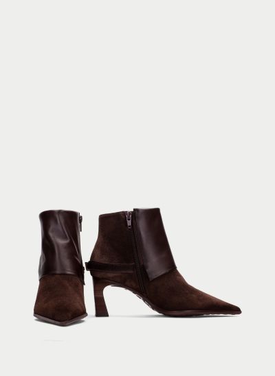 Elegant Women's Heeled Ankle Boots with Fold-Over Cuff – For a Stylish and Comfortable Look!!! HISPANITAS (SKU) 265070