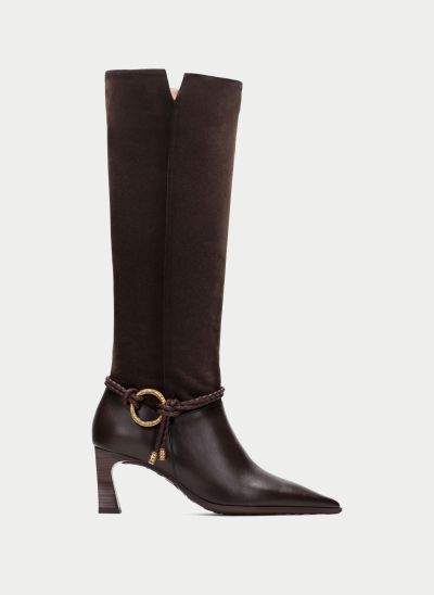 Elegant brown high-heeled boots for women – for a stylish everyday look! HISPANITAS (SKU) 265123