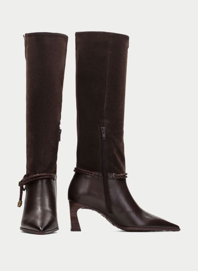 Elegant brown high-heeled boots for women – for a stylish everyday look! HISPANITAS (SKU) 265123