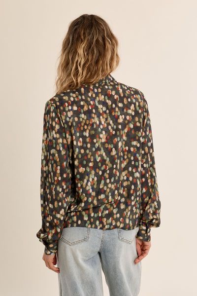 Stylish women's polka-dot shirt – Elegant and modern look MOLLY BRACKEN (SKU) T1841EN