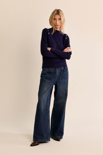MOLLY BRACKEN Women's Lightweight Turtleneck Sweater with Simple Shoulder Detail (SKU) T2113EN
