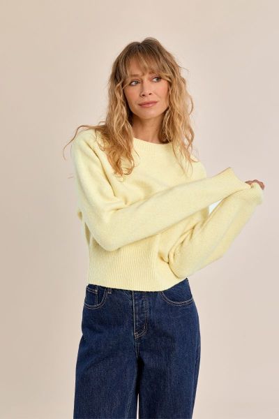 Women's ribbed knit sweater – soft and comfortable MOLLY BRACKEN (SKU) LAS148EN