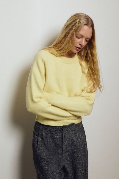 Women's ribbed knit sweater – soft and comfortable MOLLY BRACKEN (SKU) LAS148EN