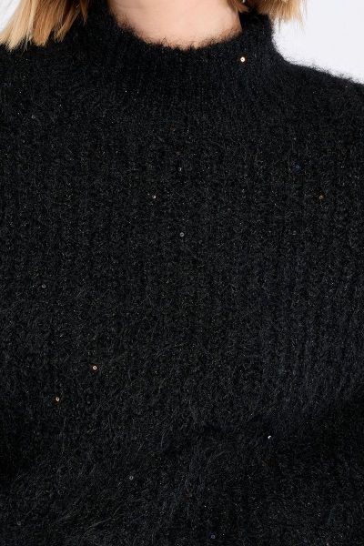 Women's Sequined Turtleneck Sweater – Elegance and Style MOLLY BRACKEN (SKU) LAL711EH
