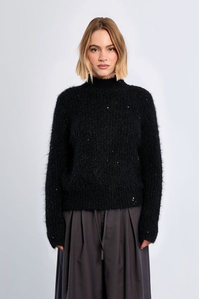 Women's Sequined Turtleneck Sweater – Elegance and Style MOLLY BRACKEN (SKU) LAL711EH