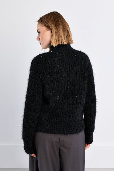 Women's Sequined Turtleneck Sweater – Elegance and Style MOLLY BRACKEN (SKU) LAL711EH