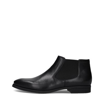 Men's classic black ankle boot, high-quality genuine leather. SALAMANDER (SKU) AUU30