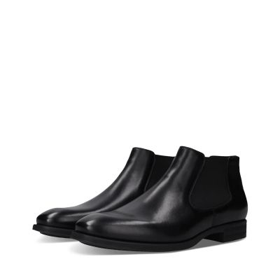 Men's classic black ankle boot, high-quality genuine leather. SALAMANDER (SKU) AUU30