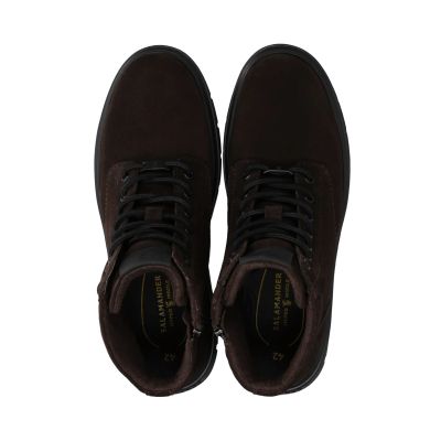 Men's dark brown suede casual lace-up boot!!! SALAMANDER (SKU) AY931.