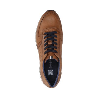 Men's Casual Cognac Leather Lace-Up Shoes – Style, Comfort, and Quality! BUGATTI (SKU) A021P