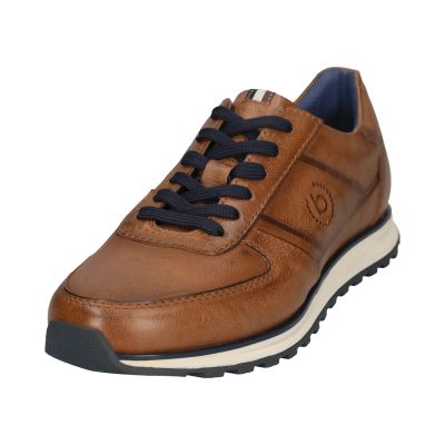 Men's Casual Cognac Leather Lace-Up Shoes – Style, Comfort, and Quality! BUGATTI (SKU) A021P