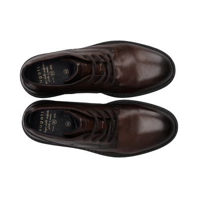 Men’s classic ankle boots in dark brown genuine leather – style and comfort!!! BUGATTI (SKU) AYK30