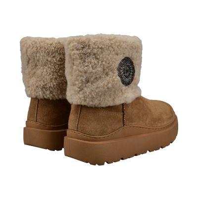 Women’s warm, trendy beige ankle boots – stylish, comfortable, and convenient for winter. BUGATTI (SKU) AXF50.