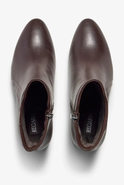 Elegant women's high-heeled ankle boots in genuine leather – stylish and comfortable. REGARDE LE CIEL (SKU) MILLIE15