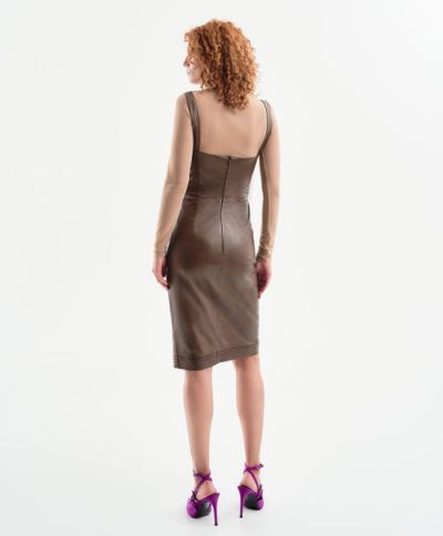Дамска кожена рокля ACCESS FASHION (SKU)3045