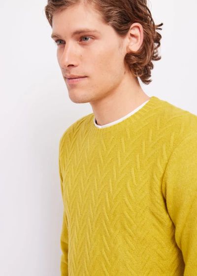 Men's sweater in yellow color GAUDI (SKU)321GU53077 