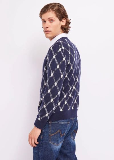 GAUDI rhombus men's sweater (SKU)321GU53067