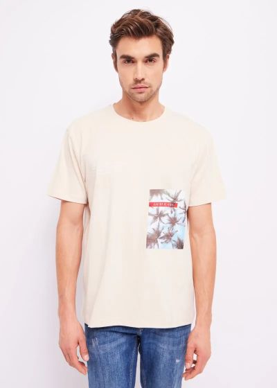 Men's T-shirt with graphic print GAUDI (SKU)411GU64081 