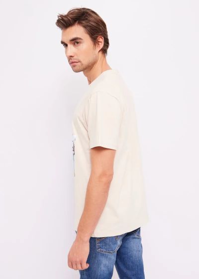 Men's T-shirt with graphic print GAUDI (SKU)411GU64081 