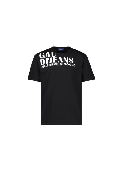 Men's T-shirt black color with the inscription GAUDI (SKU)411GU64078