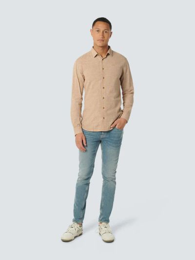 Мъжка риза с двуцветен меланж NO EXCESS (SKU)23450215