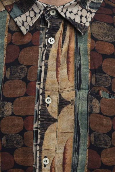 Men's shirt in earth colors BICOLORE (SKU)3228