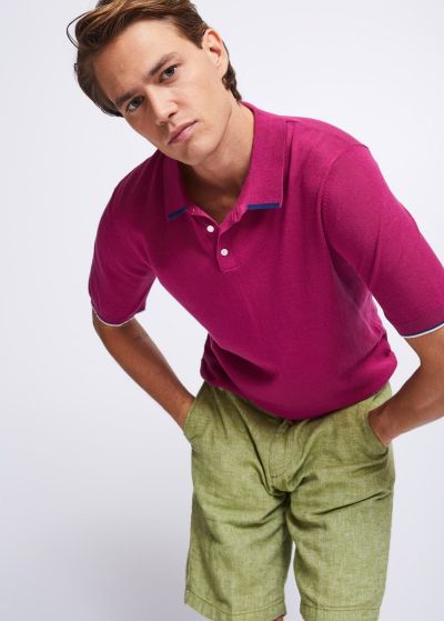 Polo T-shirt in purple GAUDI (SKU) 311GU53014