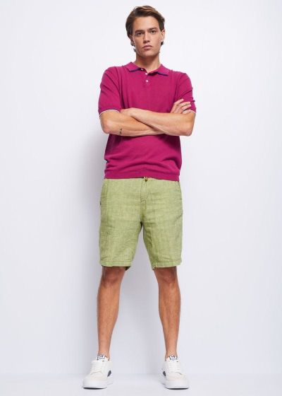Polo T-shirt in purple GAUDI (SKU) 311GU53014