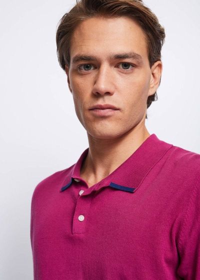 Polo T-shirt in purple GAUDI (SKU) 311GU53014
