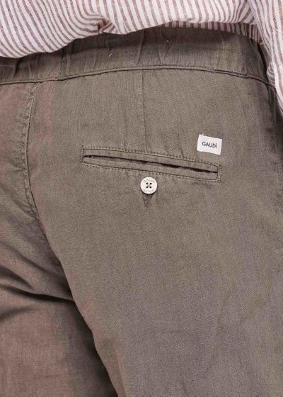 GAUDI Men's Linen Cotton Trousers (SKU) 411GU25026