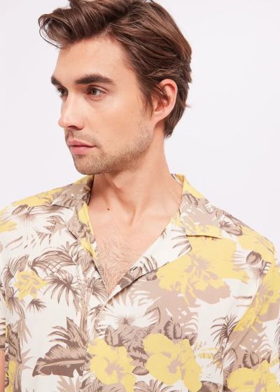 GAUDI Men's Short Sleeve Patterned Shirt (SKU)411GU45029