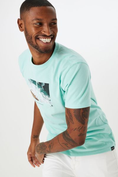 GARCIA Men's Mint T-Shirt (SKU) E31002