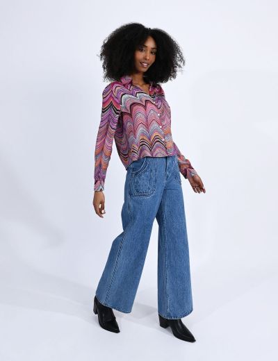 Дамска ефектна риза MOLLY BRACKEN (SKU) LA1186BBN