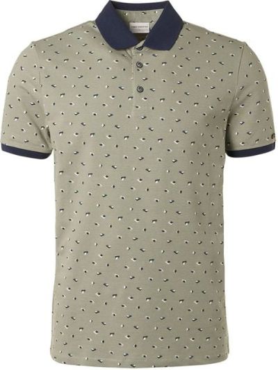 T-shirt with polo collar in green color NO EXCESS (SKU)19370211SN
