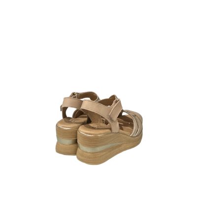 Дамски сандал платформа PITILLOS (SKU) 5603 Бежаво