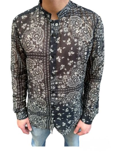 Men's Patterned Shirt BICOLORE (SKU)3286