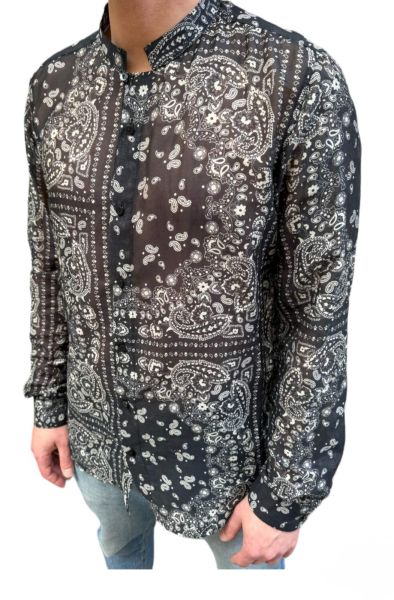 Men's Patterned Shirt BICOLORE (SKU)3286