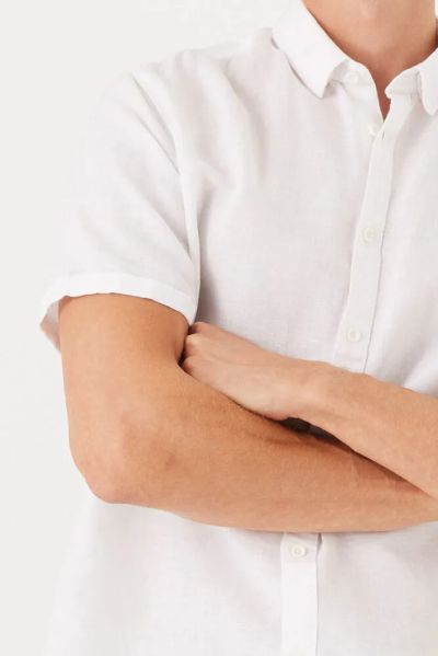 GARCIA Short Sleeve White Shirt for Men (SKU)Z1171