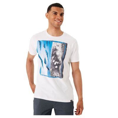 Men's T-shirt in white with GARCIA print (SKU) 041002