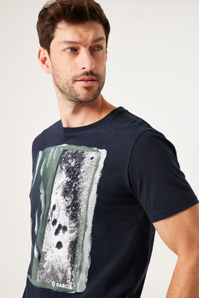 Men's T-shirt with GARCIA print (SKU)041002