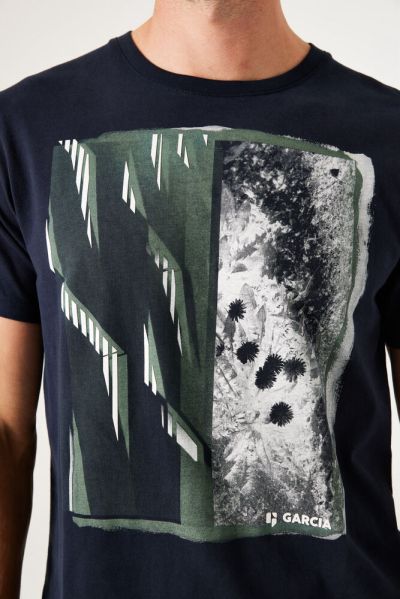 Men's T-shirt with GARCIA print (SKU)041002