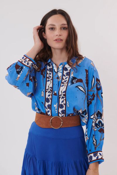Дамска риза в син цвят  DERHY (SKU)P240024