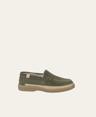 FLUCHOS (SKU)1940 green men's moccasin