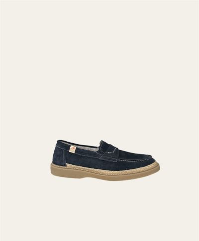 FLUCHOS (SKU)1941 blue men's moccasin