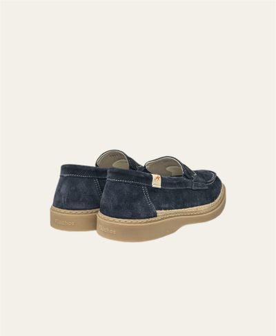 FLUCHOS (SKU)1941 blue men's moccasin